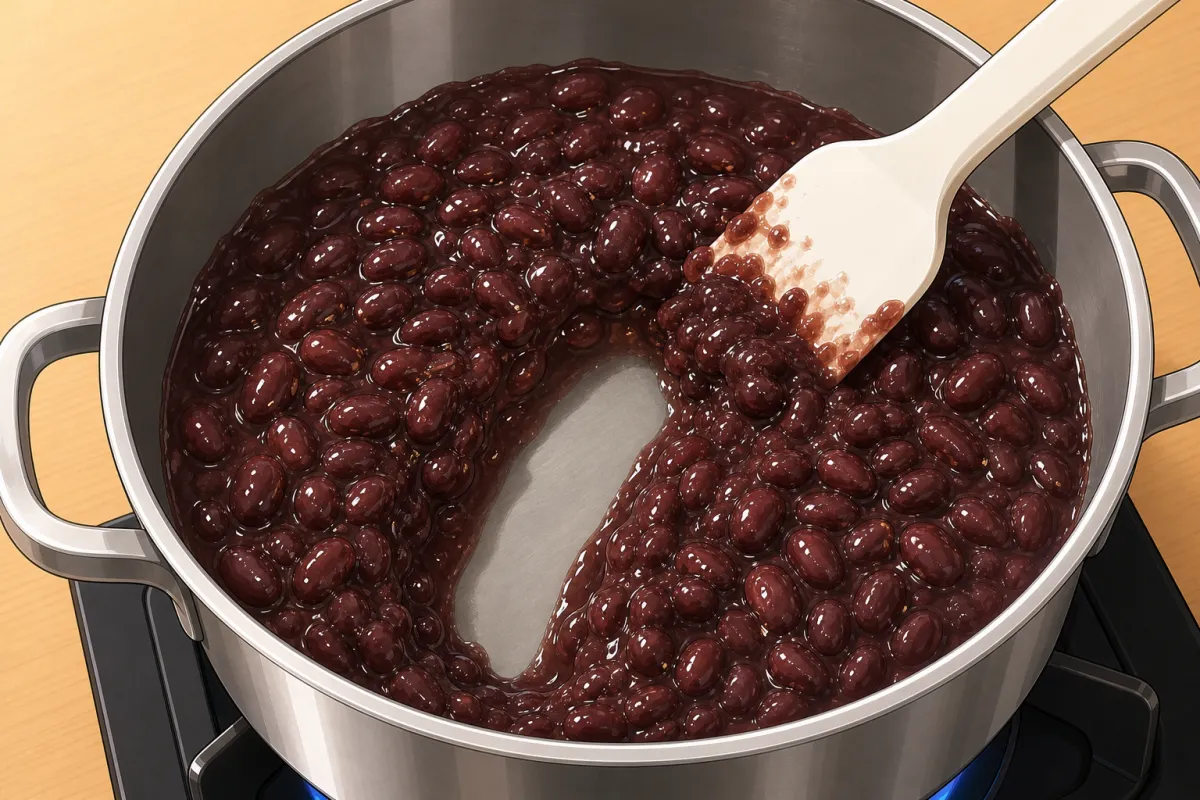 Stir down until it leaves a trail