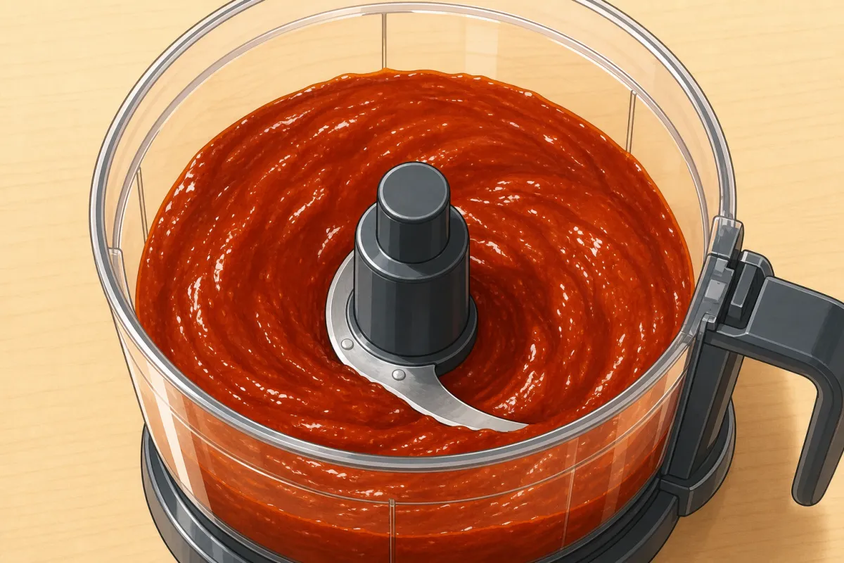 Grind the spicy sauce
