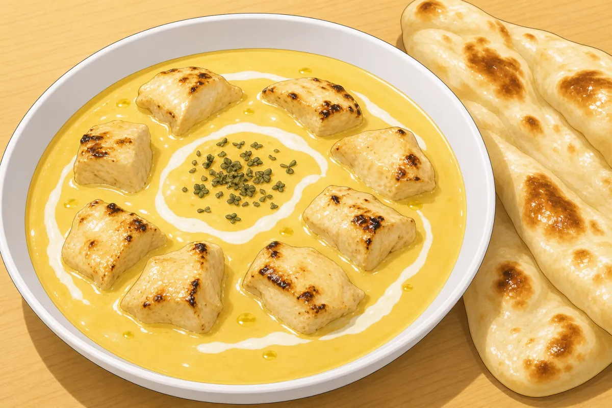 Малай тикка масала из курицы (сливочный жёлтый соус)