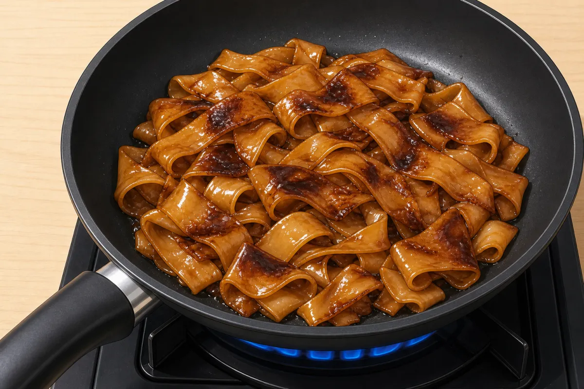 Brown the noodles