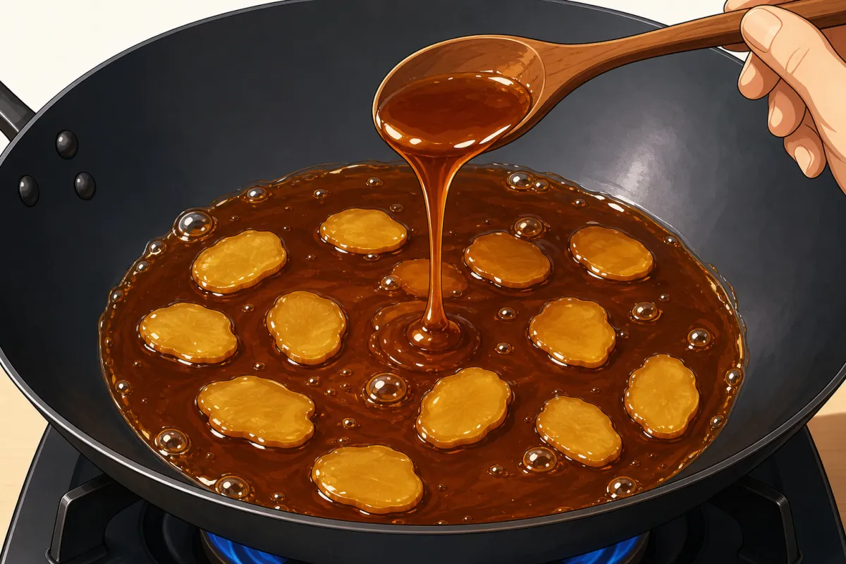 Add the corn syrup and reduce