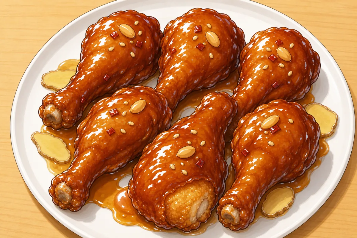 Dakgangjeong (sweet crispy drumsticks)