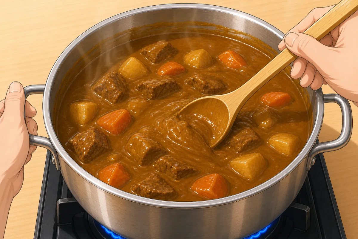 Back on low: simmer 5 minutes, stirring constantly, until thick.
