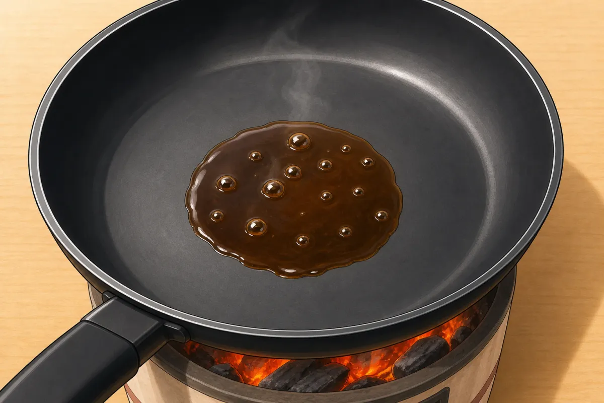 Sauce in, boil a second