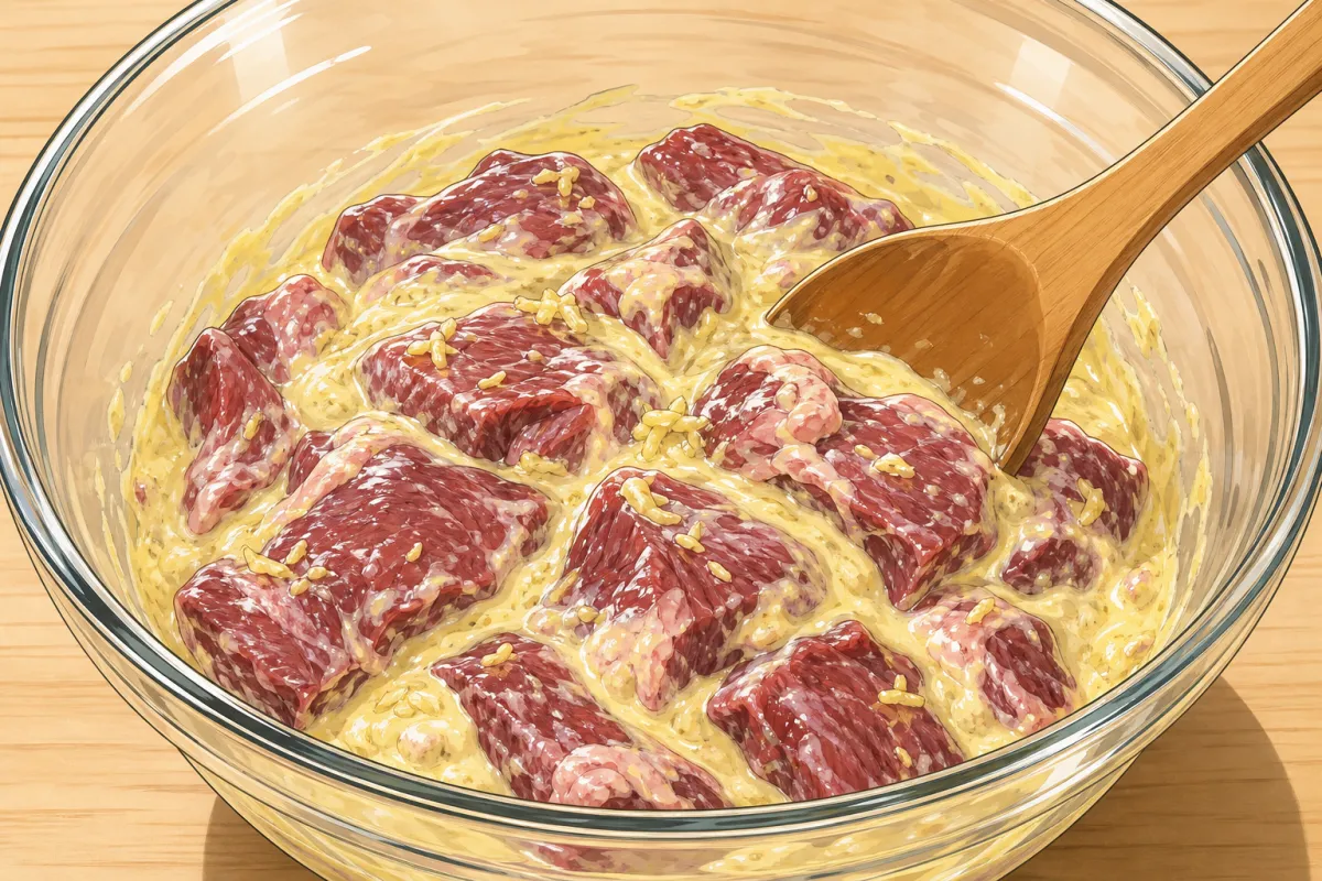 Marinate the beef