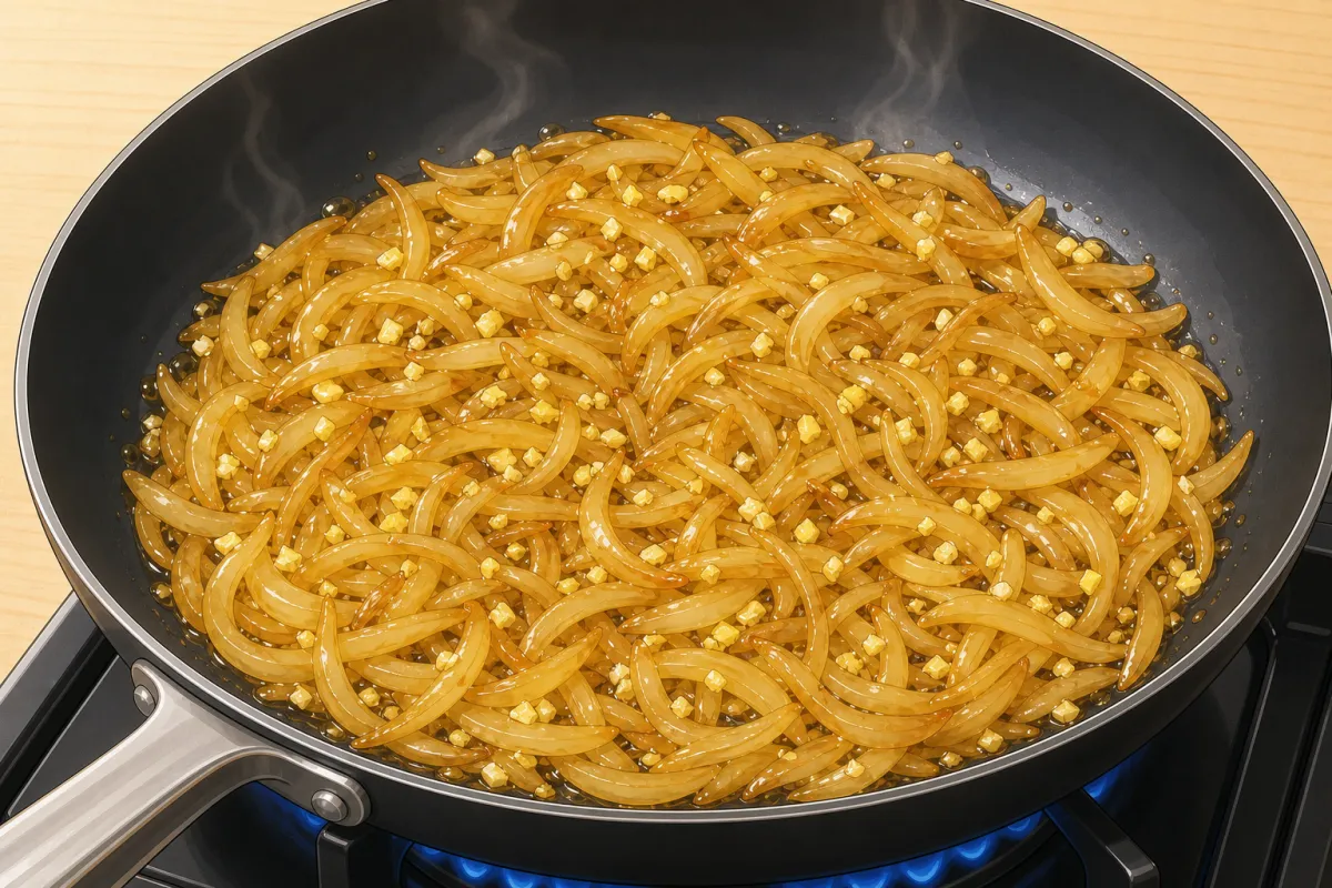 Garlic, ginger, then soy
