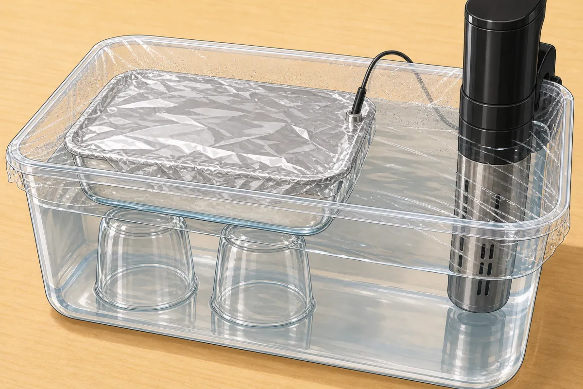 Hold at 38–41°C in the sous vide bath