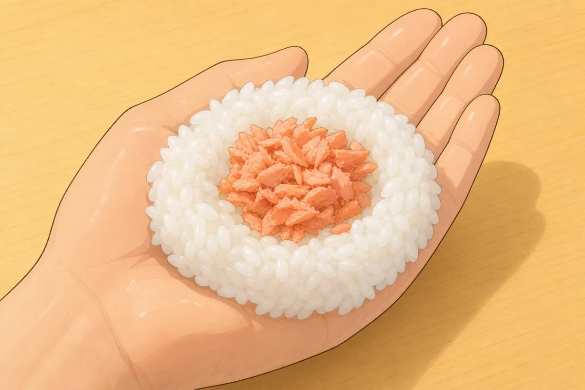 Rice, filling, close