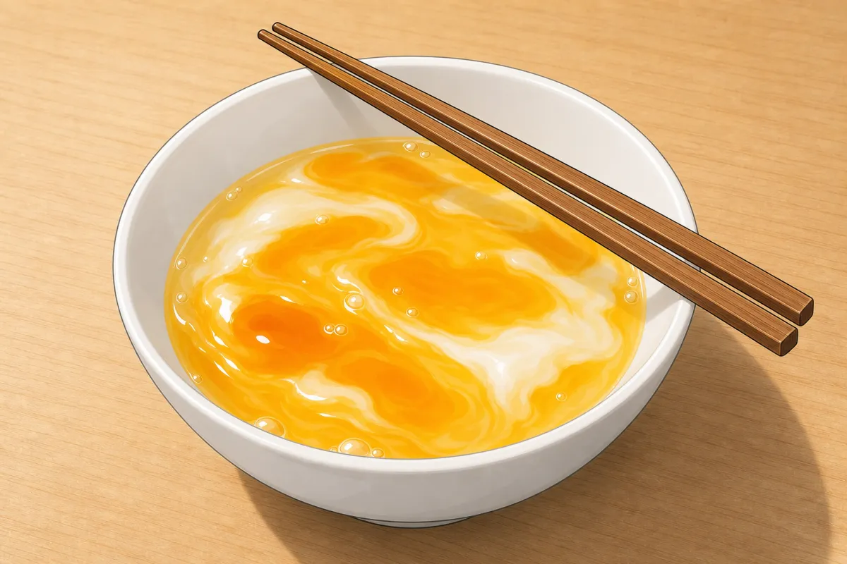 Beat the eggs