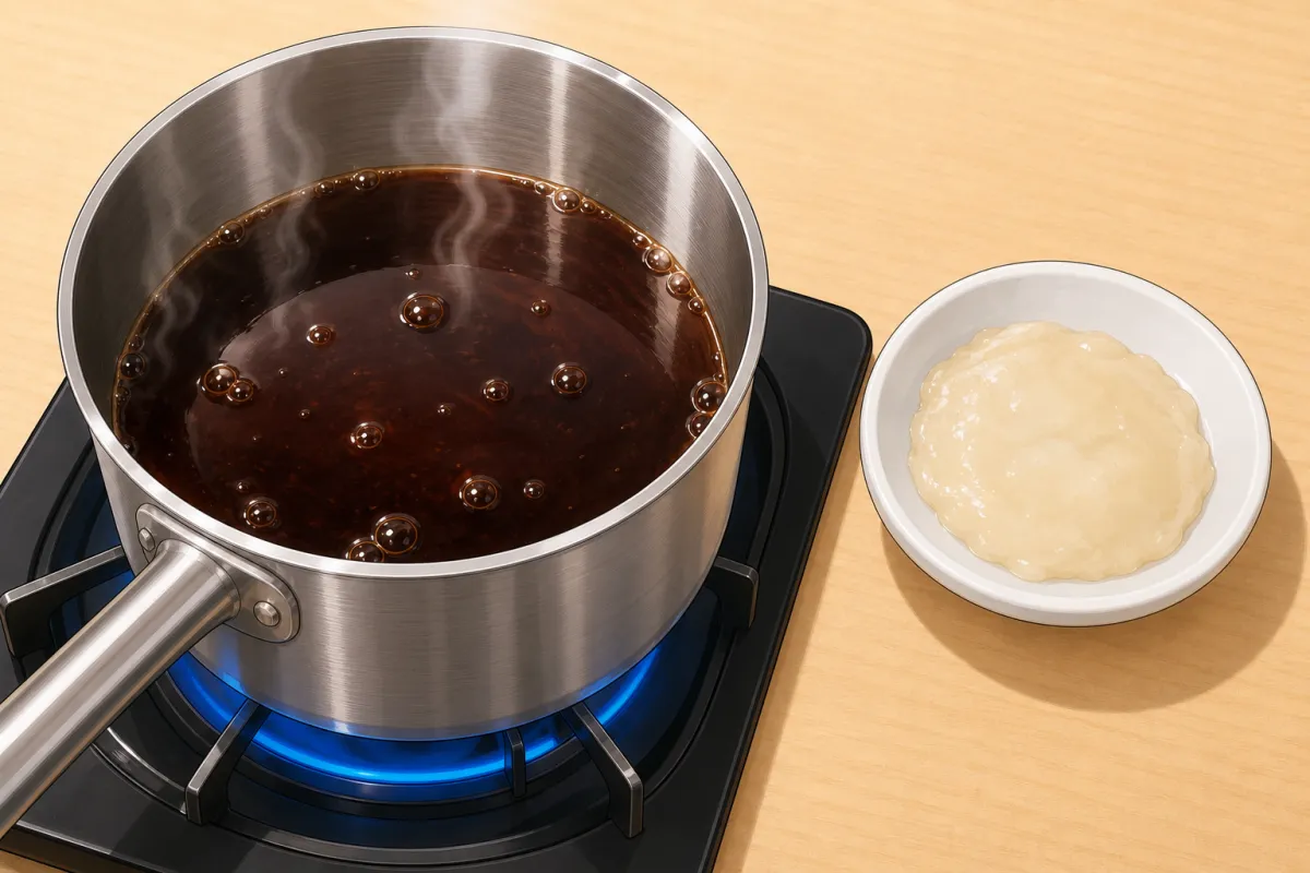 Reduce the marinade into tare
