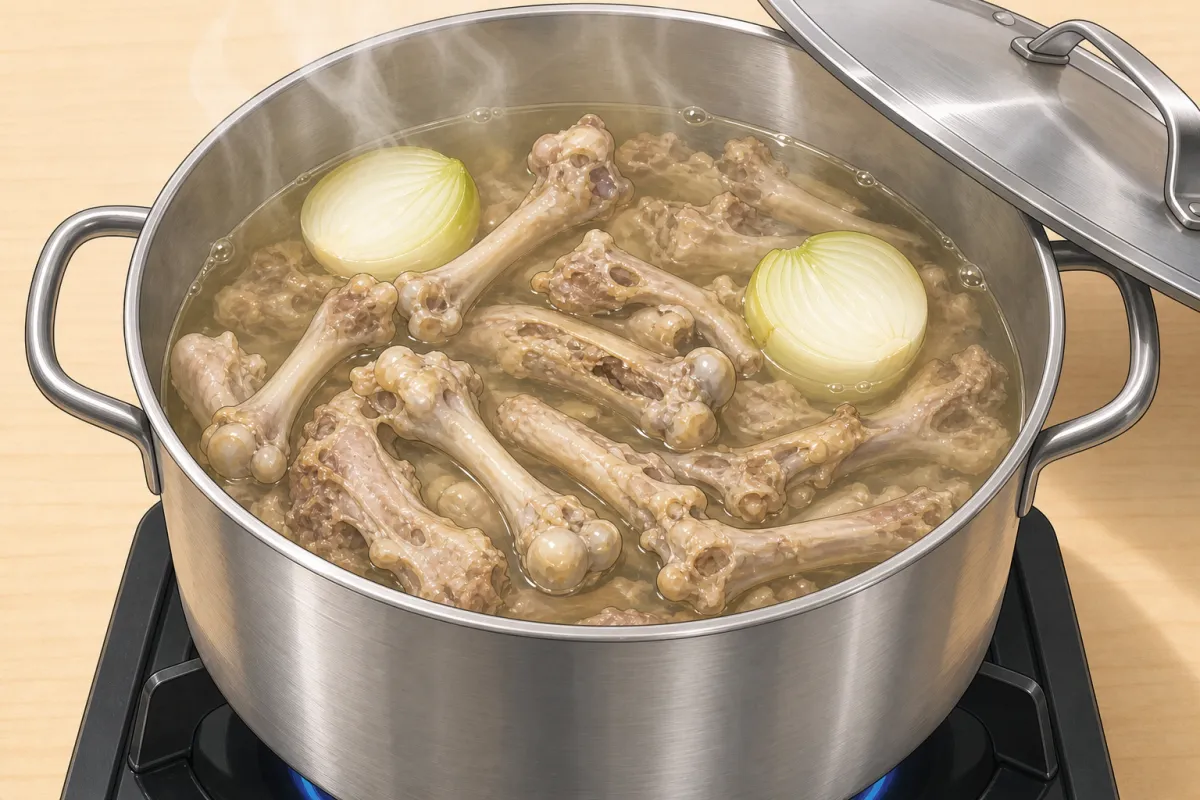 Stage 1 — chicken + onion, 6–8 hours
