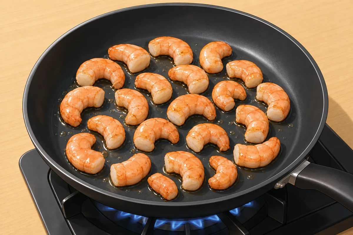 Start the shrimp in cold water