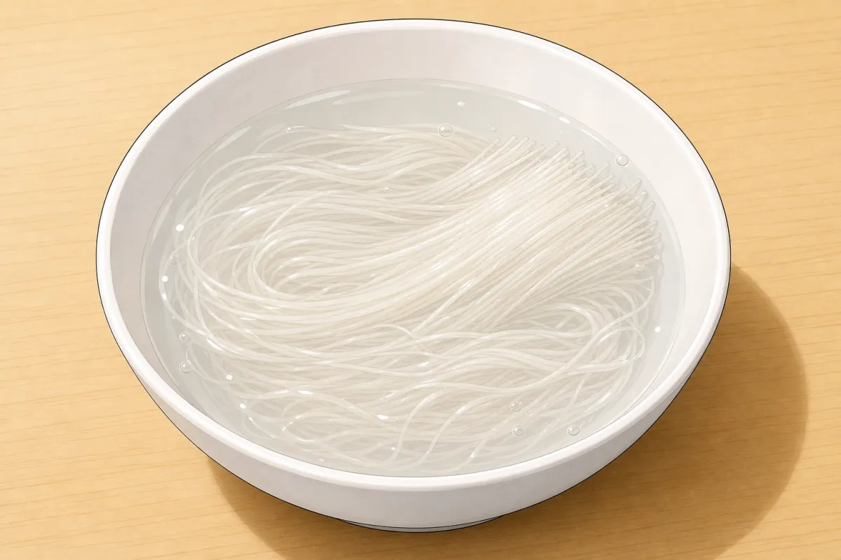Soak the noodles