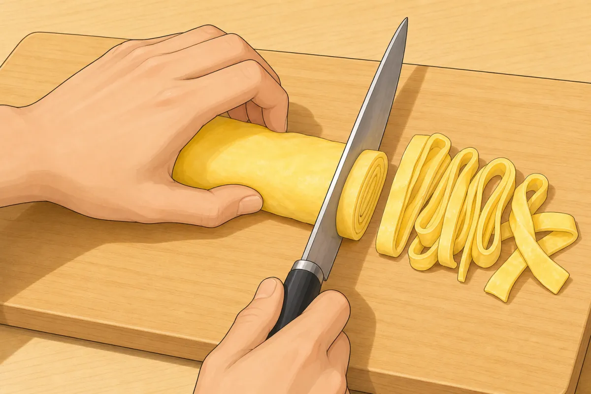 Once set, roll it up, lift it out and slice it rolled.