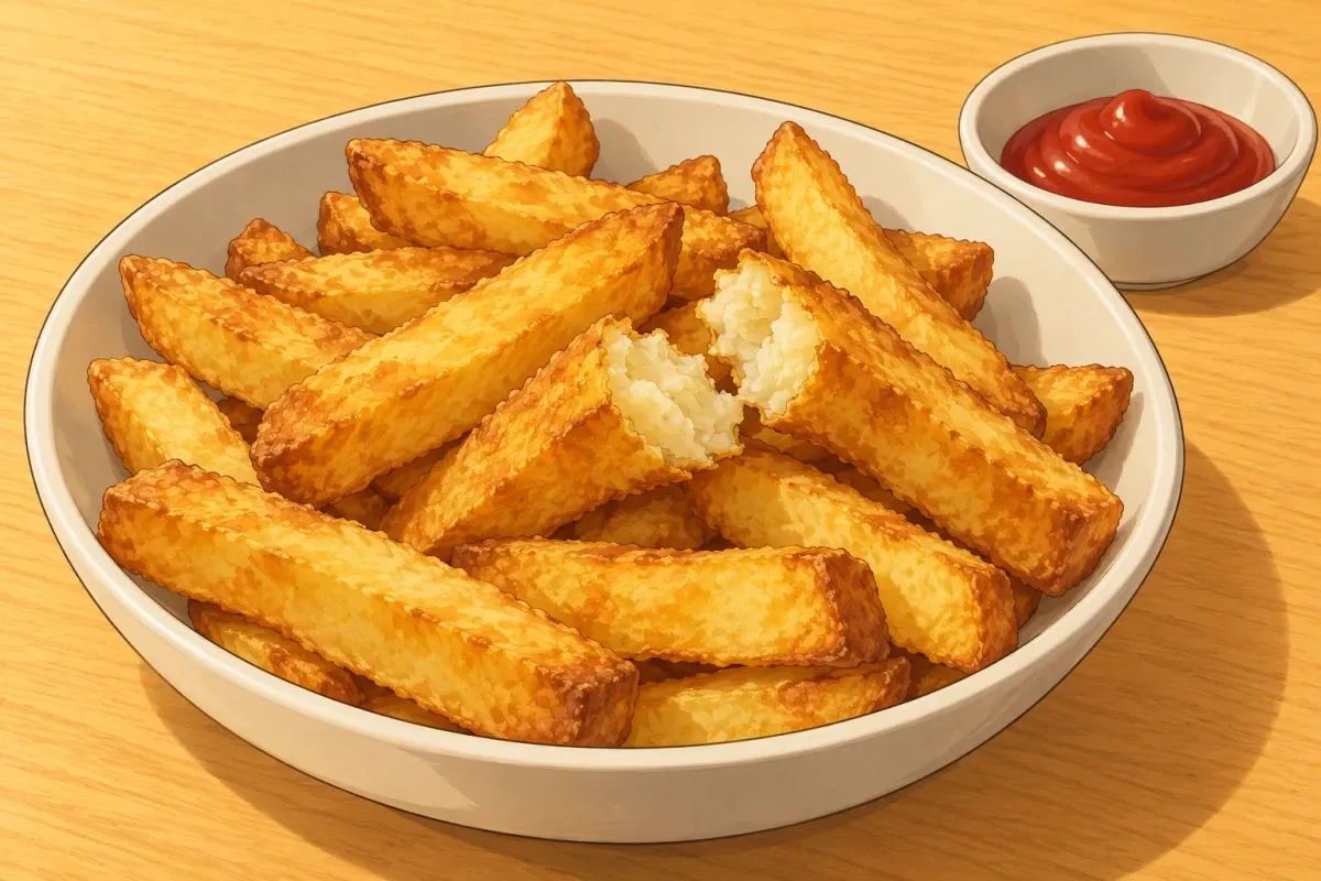 Brined sous vide French fries