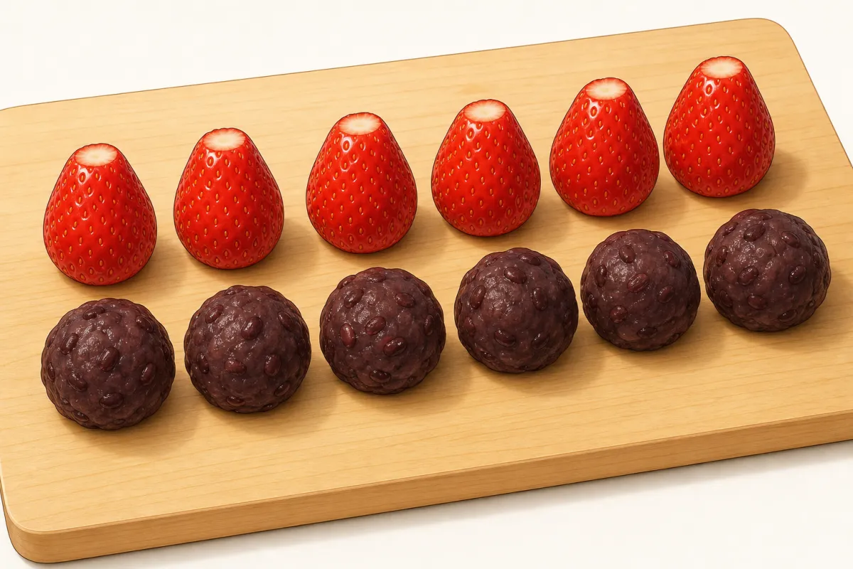 Strawberries and anko