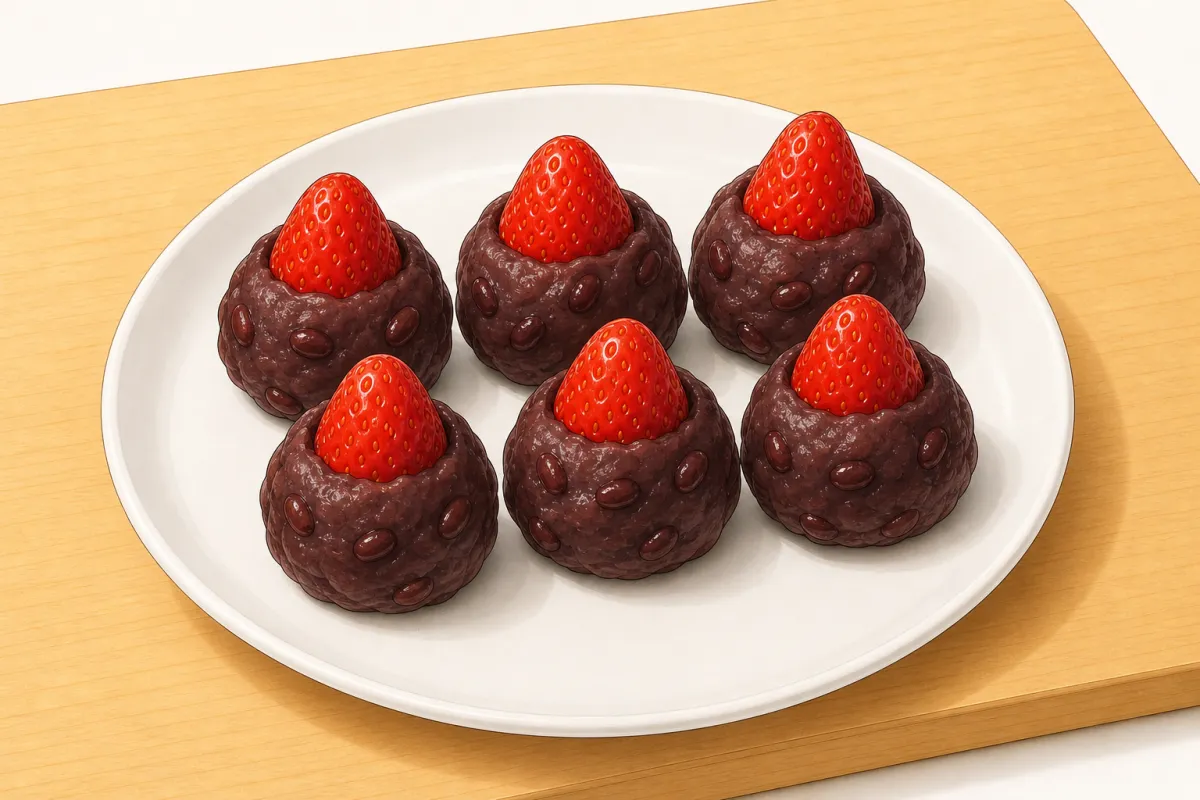 Wrap each berry in anko