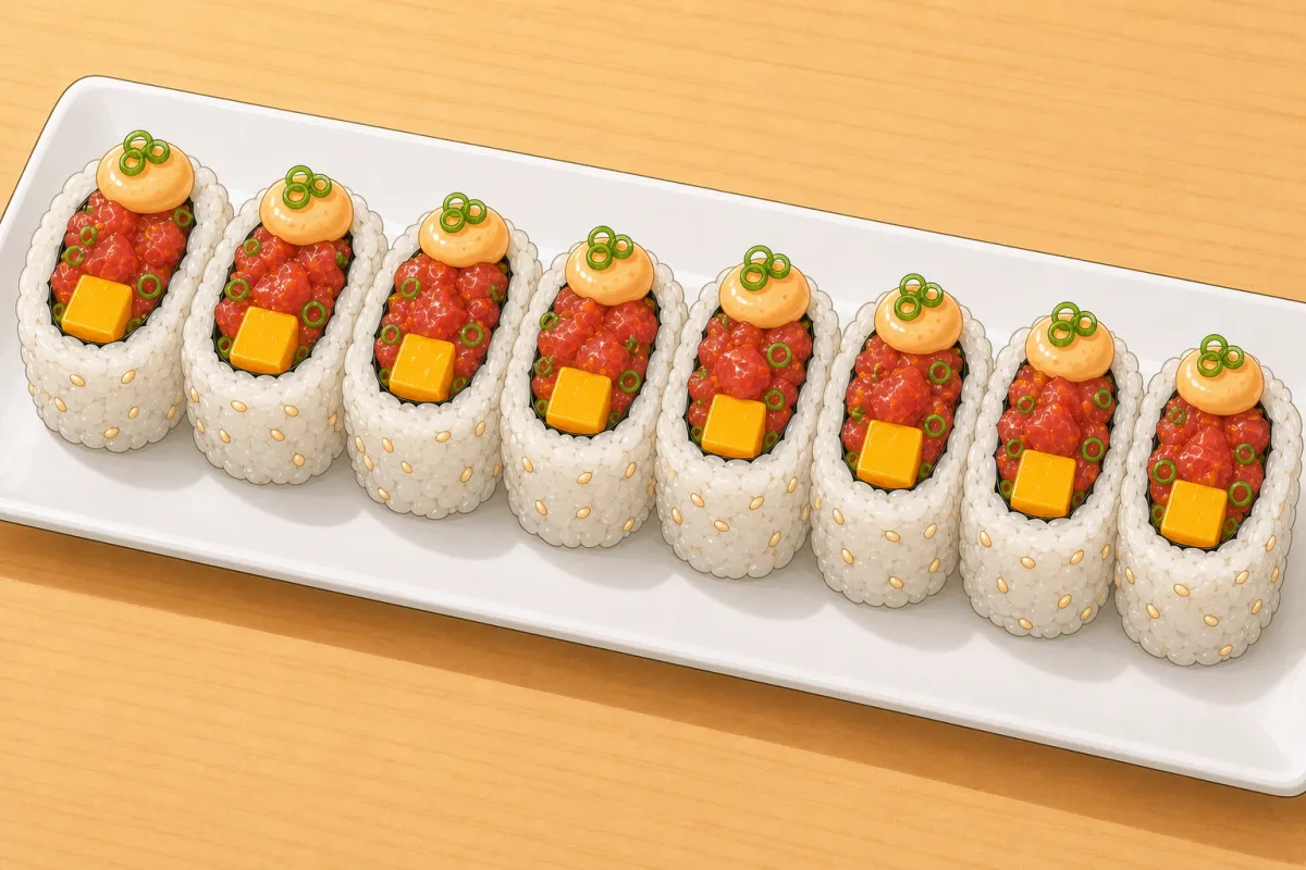 Spicy tuna & mango roll