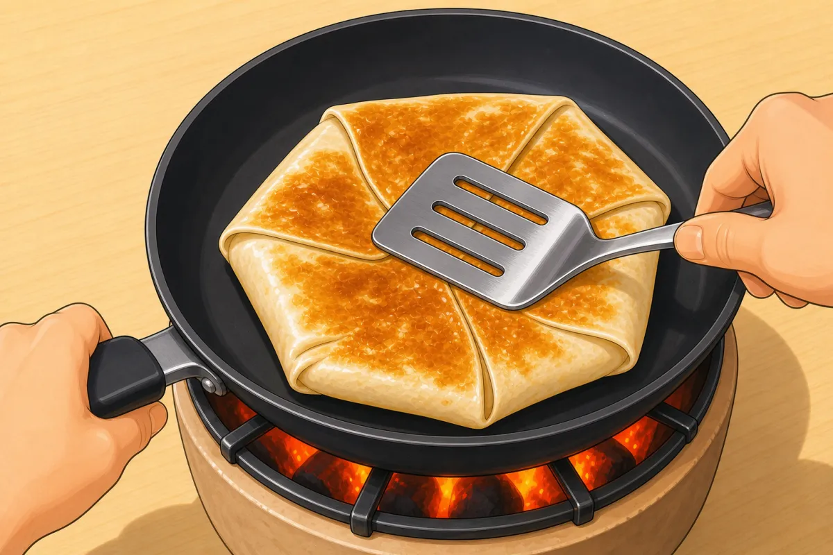 Flip carefully and toast the other side.