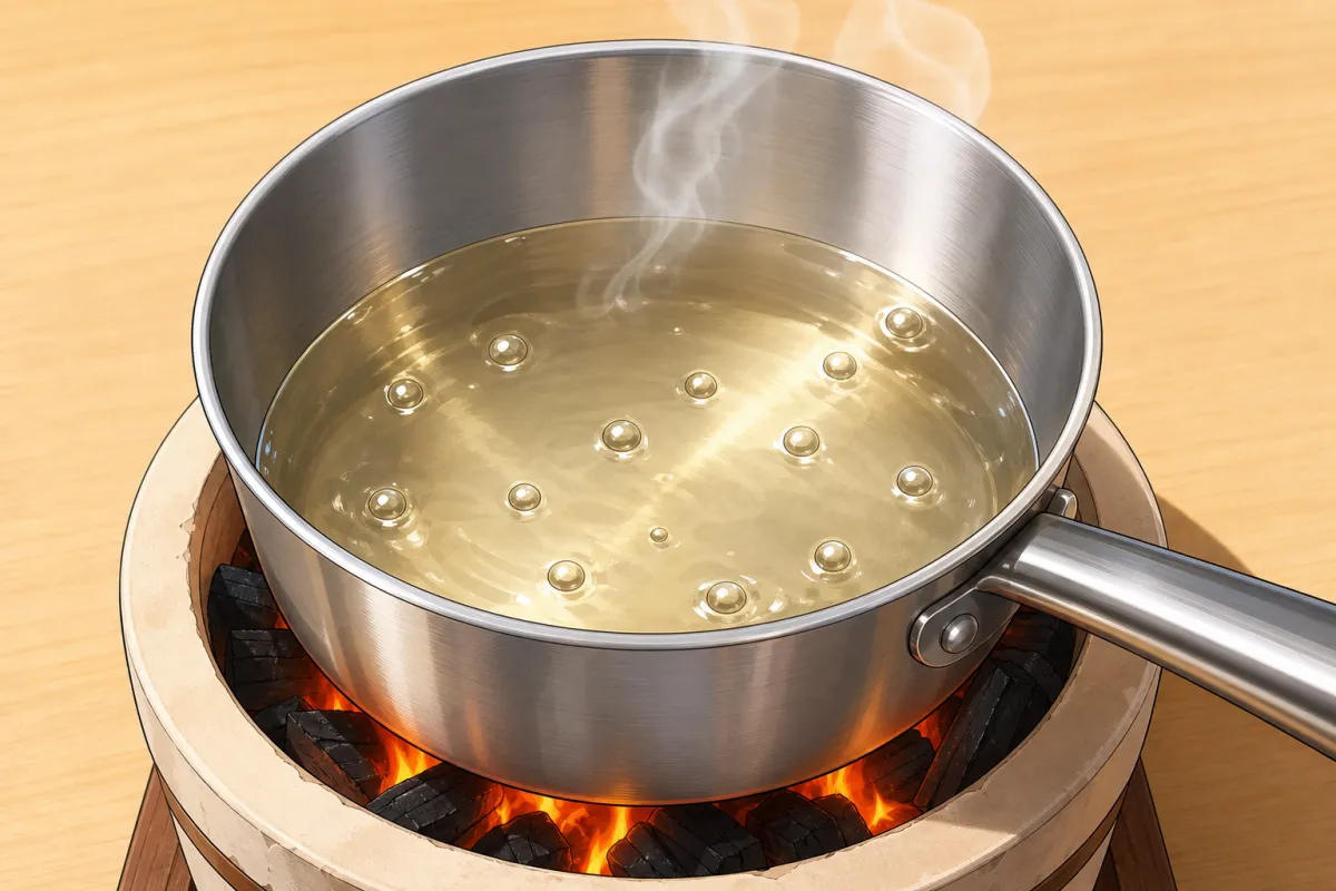 Boil off the alcohol